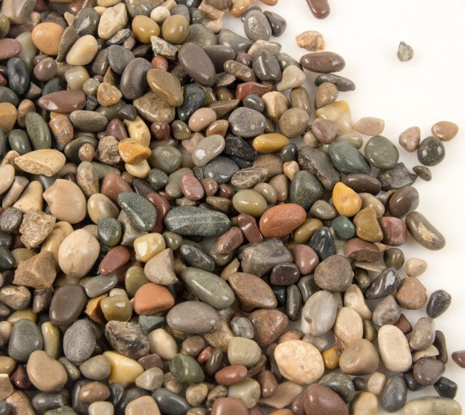 3/8" Rainbow Rock Pea Gravel